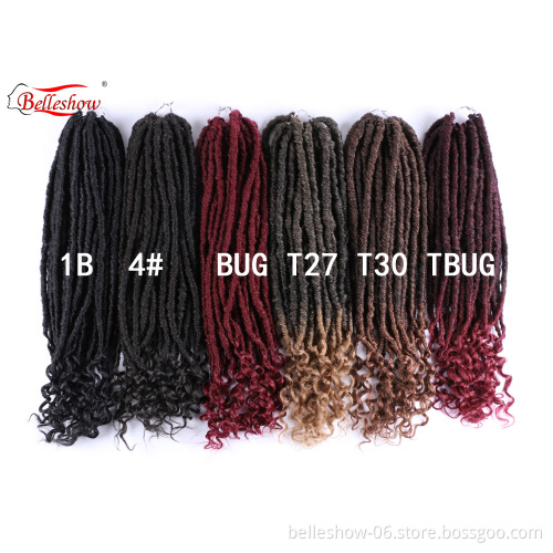 Hot sell Wholesale  Faux Locs afo 20 inch dreadlock jewelry  dreadlock with curly ends goddess faux locs